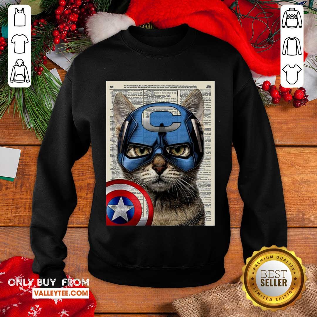 Wonderful Cat Captain America Shirt - Image 5