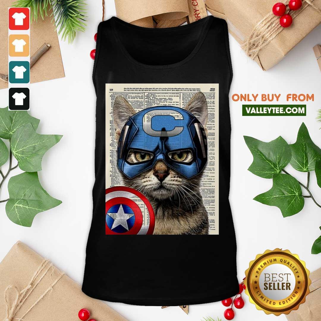 Wonderful Cat Captain America Shirt - Image 4