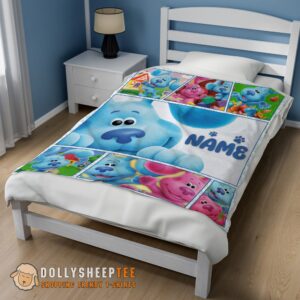 Alternative view of Hot Cute Cartoon TV Show Blue’s Clues Blanket Fleece Customized Blanket