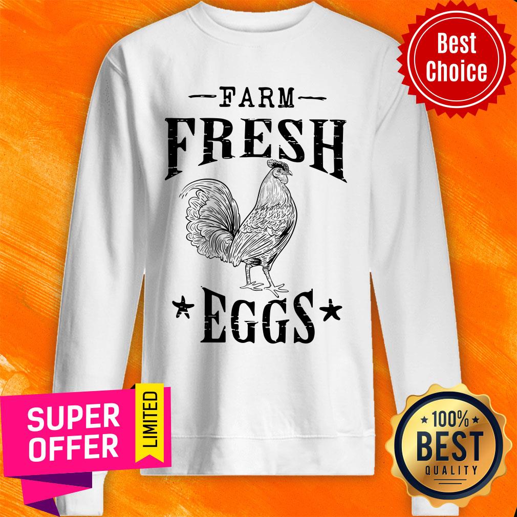 Farm Fresh Eggs From The Farm Graphic Chicken Distressed Shirt - Image 4