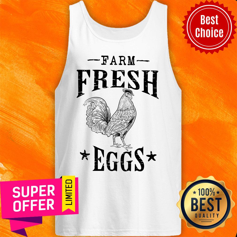 Farm Fresh Eggs From The Farm Graphic Chicken Distressed Shirt - Image 3