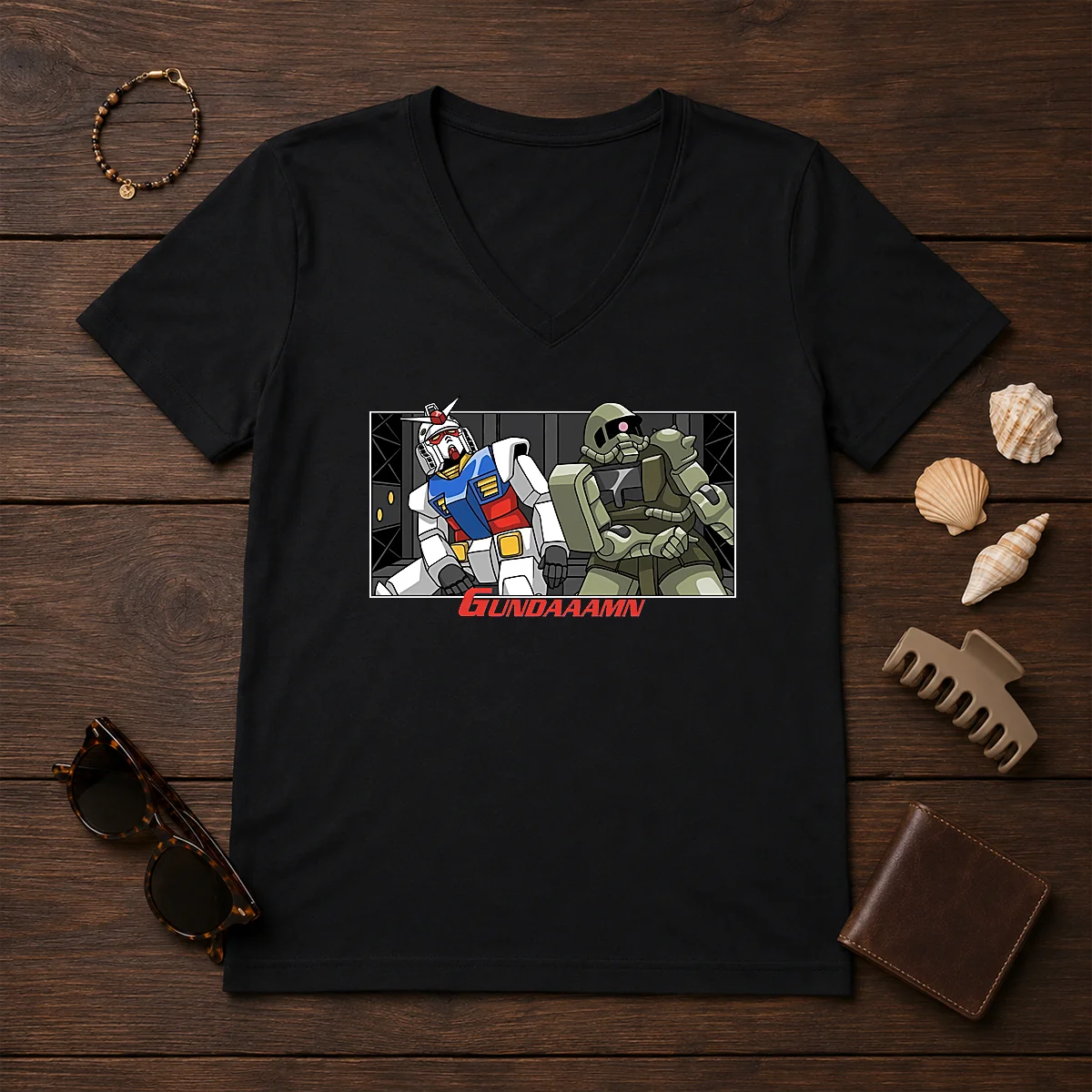 Hot Gundaaamn Gundam Damn Meme Shirt - Image 2