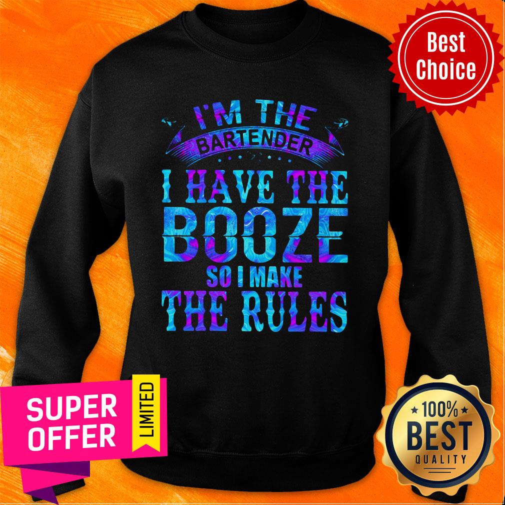 I’m The Bartender I Have The Booze So I Make The Rules Shirt - Image 3