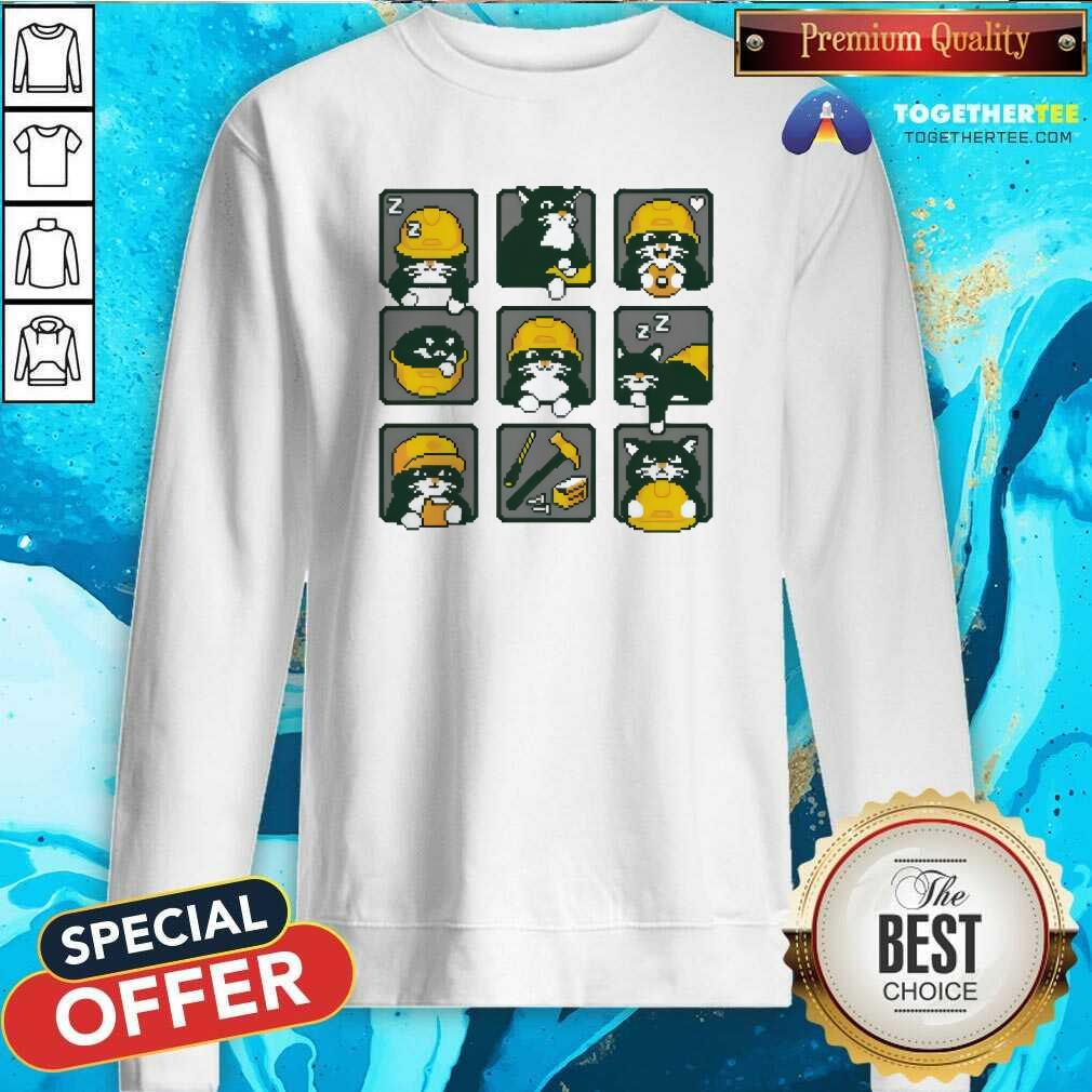 Official Rawpaw Construction Cats By Cats With Jobs T-Shirt - Image 5