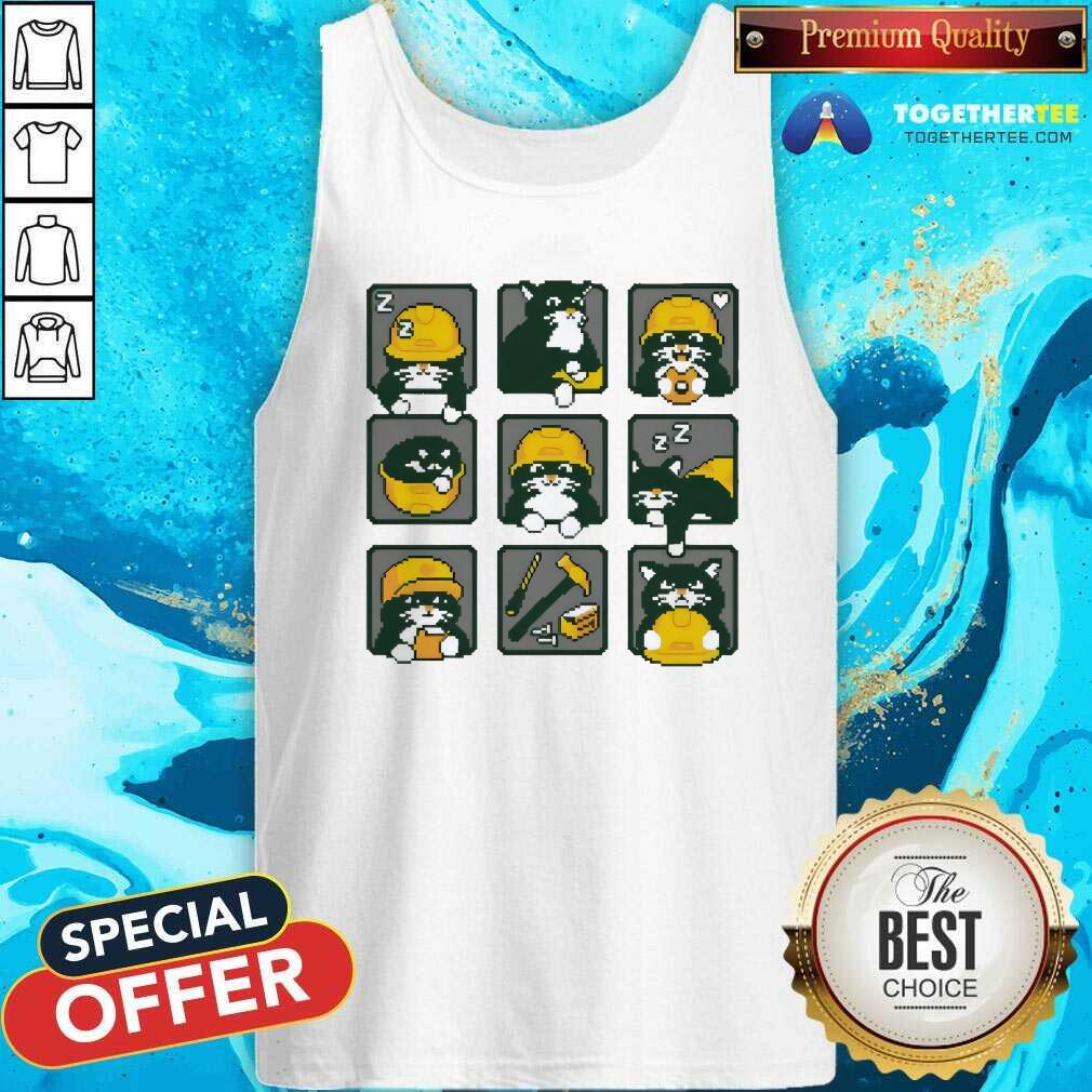 Official Rawpaw Construction Cats By Cats With Jobs T-Shirt - Image 4