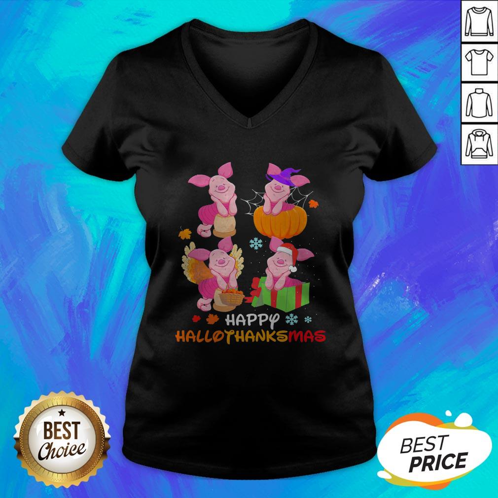 Hot Winnie The Pooh Piglet Happy Hallothanksmas Shirt - Image 4