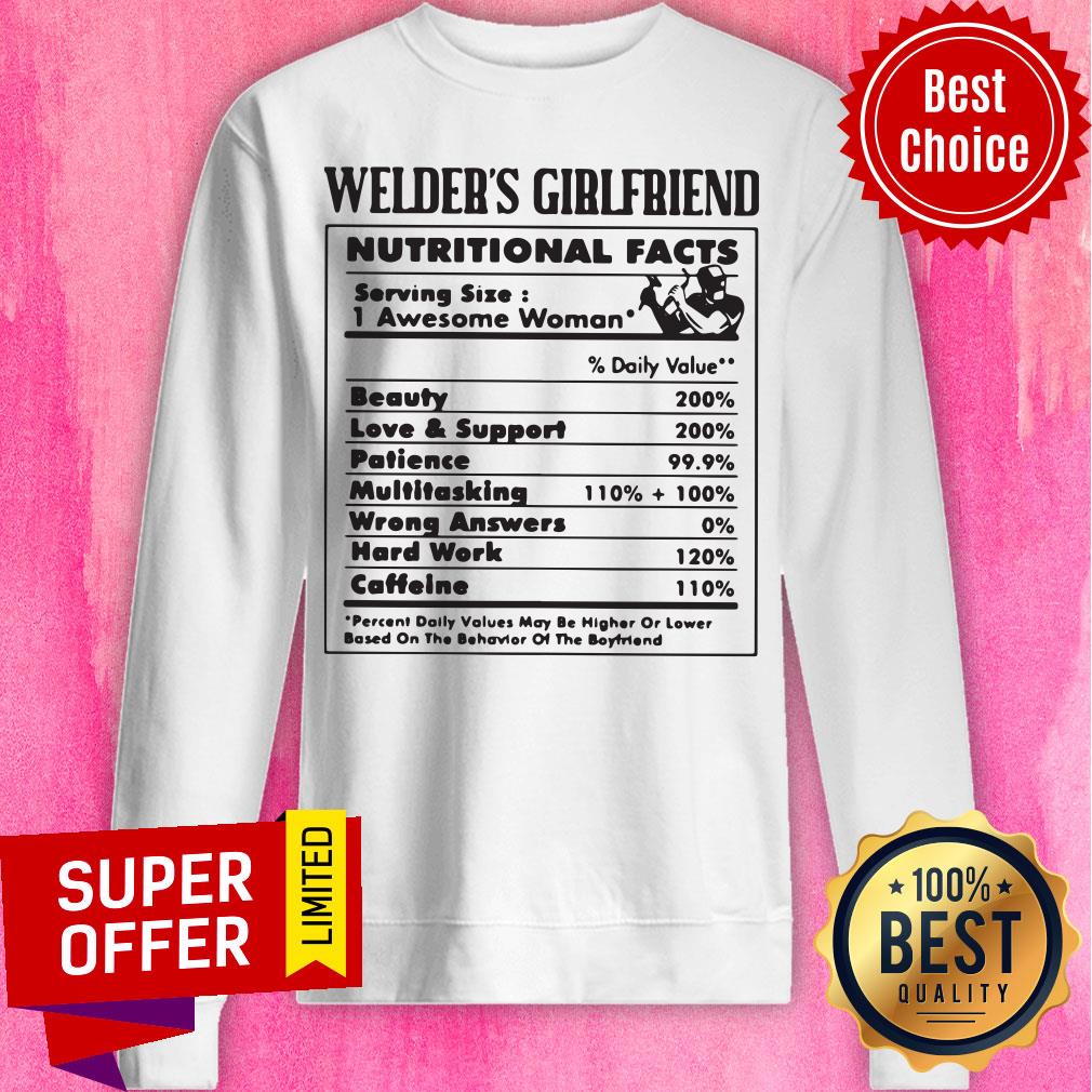 Top Welder's Girlfriend Nutritional Facts Shirt - Image 5