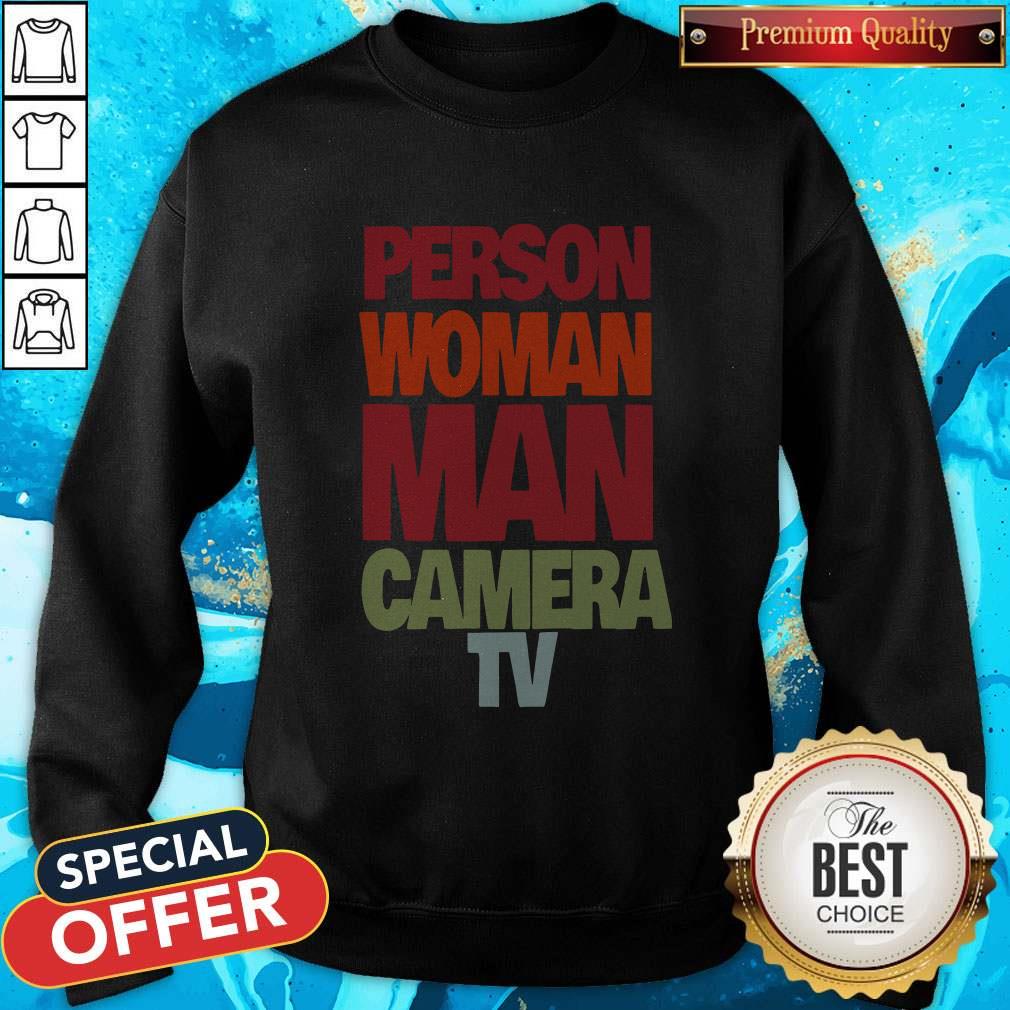 Vintage Person Woman Man Camera TV Shirt Go Vote Shirt Person Woman Man Shirt Camera Tv Shirt Man Camera Tv Shirt Person Woman Shirt - Image 3