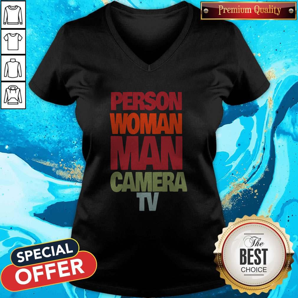 Vintage Person Woman Man Camera TV Shirt Go Vote Shirt Person Woman Man Shirt Camera Tv Shirt Man Camera Tv Shirt Person Woman Shirt - Image 2