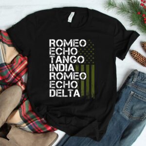 Retired Military Phonetic Alphabet Retirement Shirt