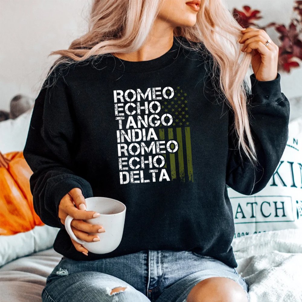 Retired Military Phonetic Alphabet Retirement Shirt - Image 2