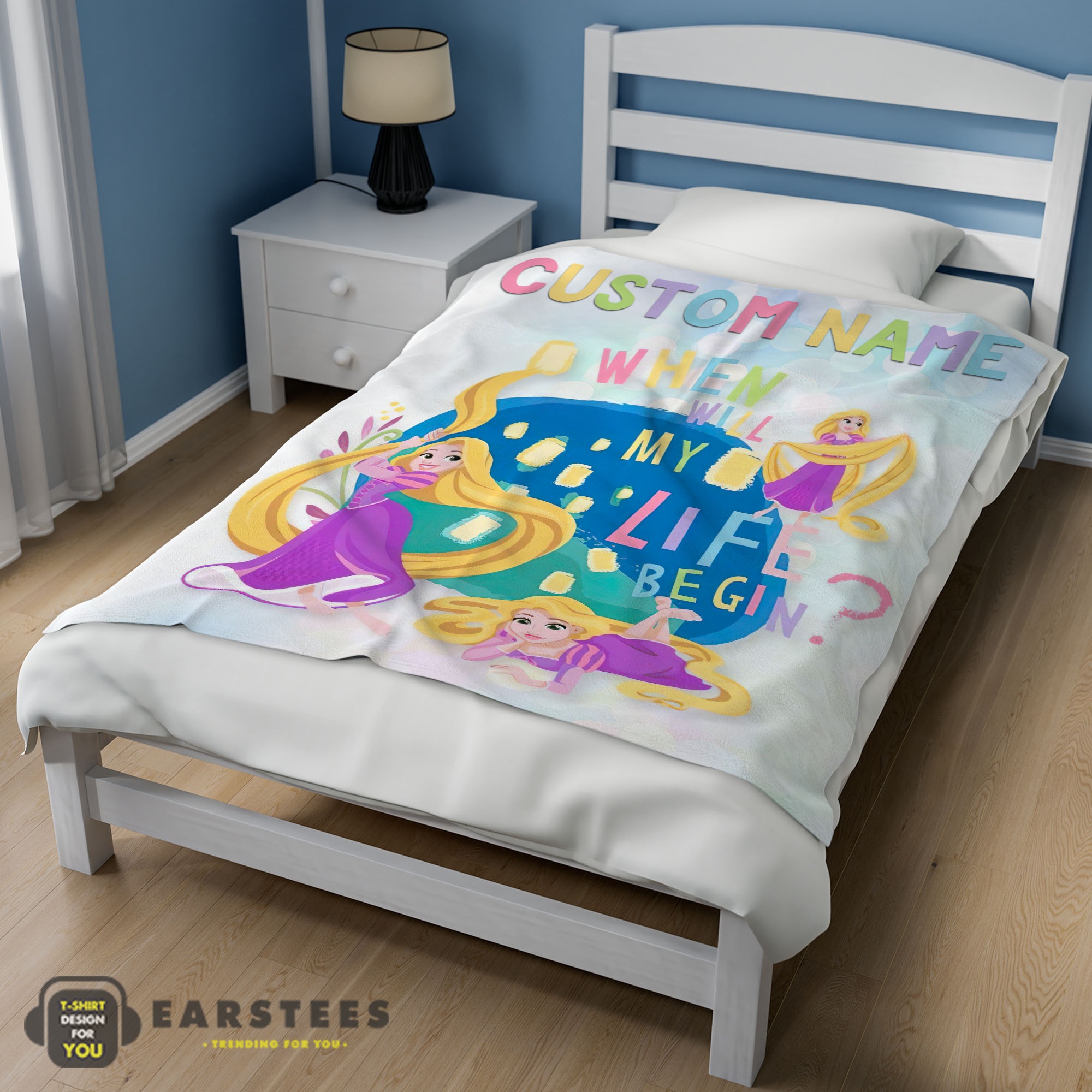Good Disney Long Hair Princess Rapunzel Princess Blanket Fleece Customized Blanket - Image 3