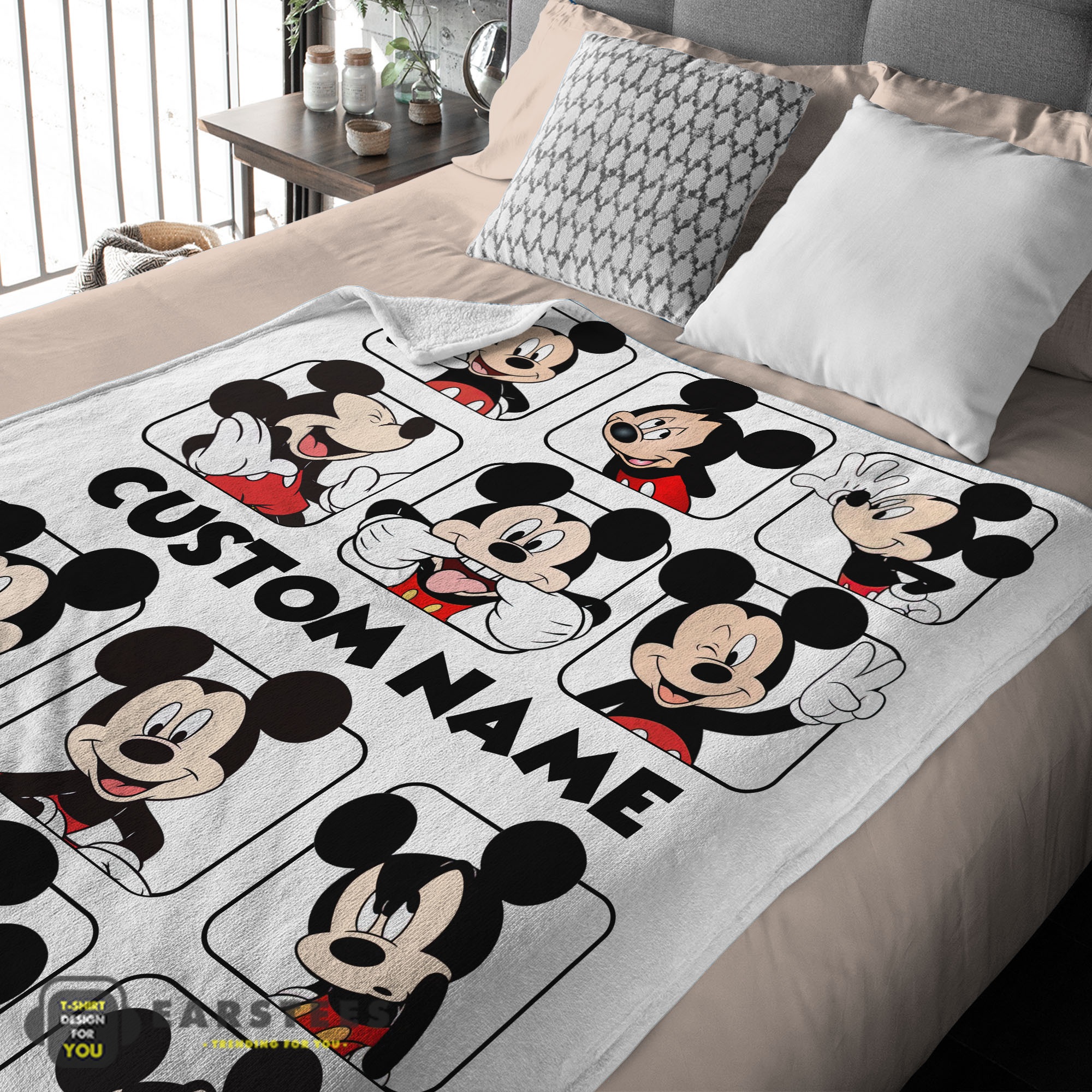 Good Disney Mickey And Friends Mickey Mouse Moods Blanket – Customize Blanket - Image 2