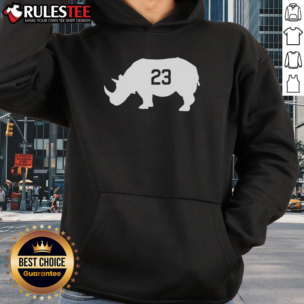 Original Ryne Sandberg Chicago Cubs Baseball The Ryno Rhino 23 Memorial T-Shirt - Image 2