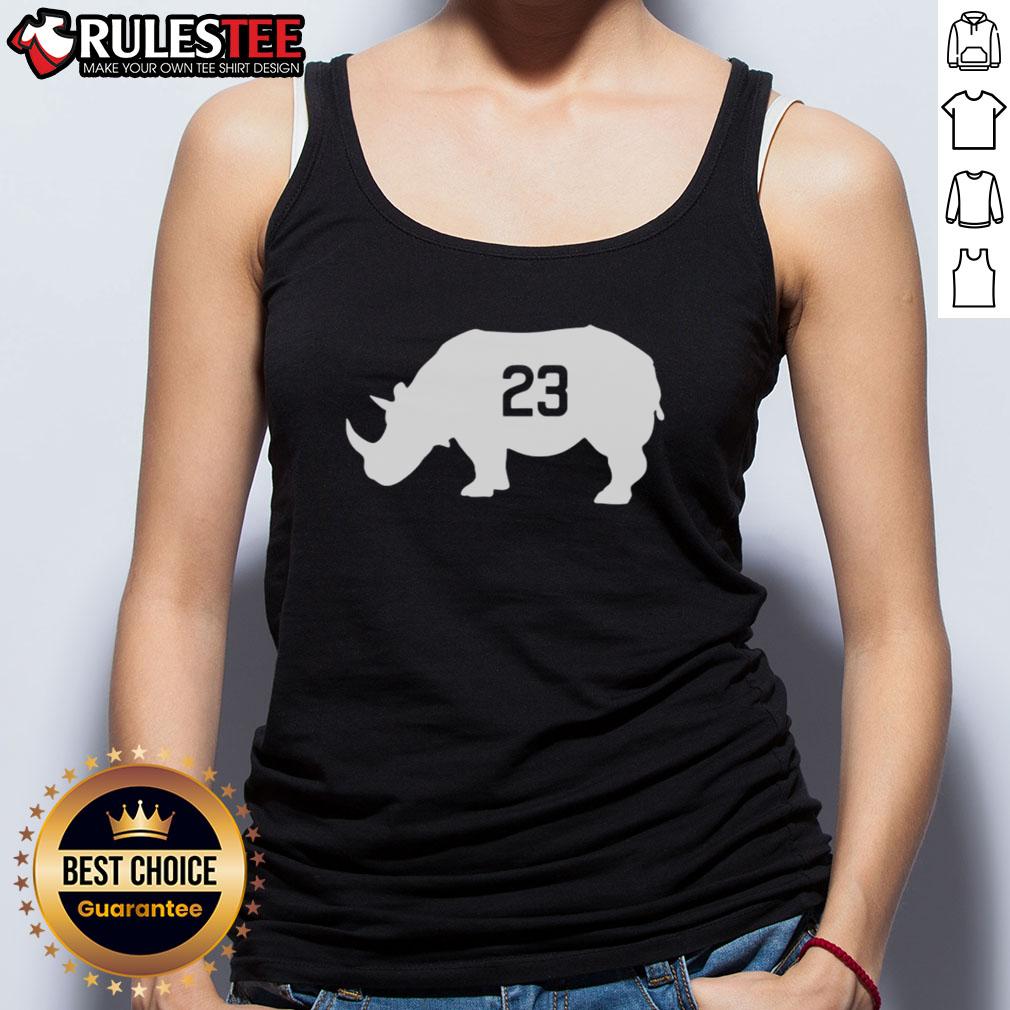 Original Ryne Sandberg Chicago Cubs Baseball The Ryno Rhino 23 Memorial T-Shirt - Image 4