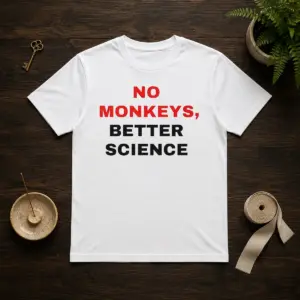 Funny Peta No Monkeys Better Science Shirt
