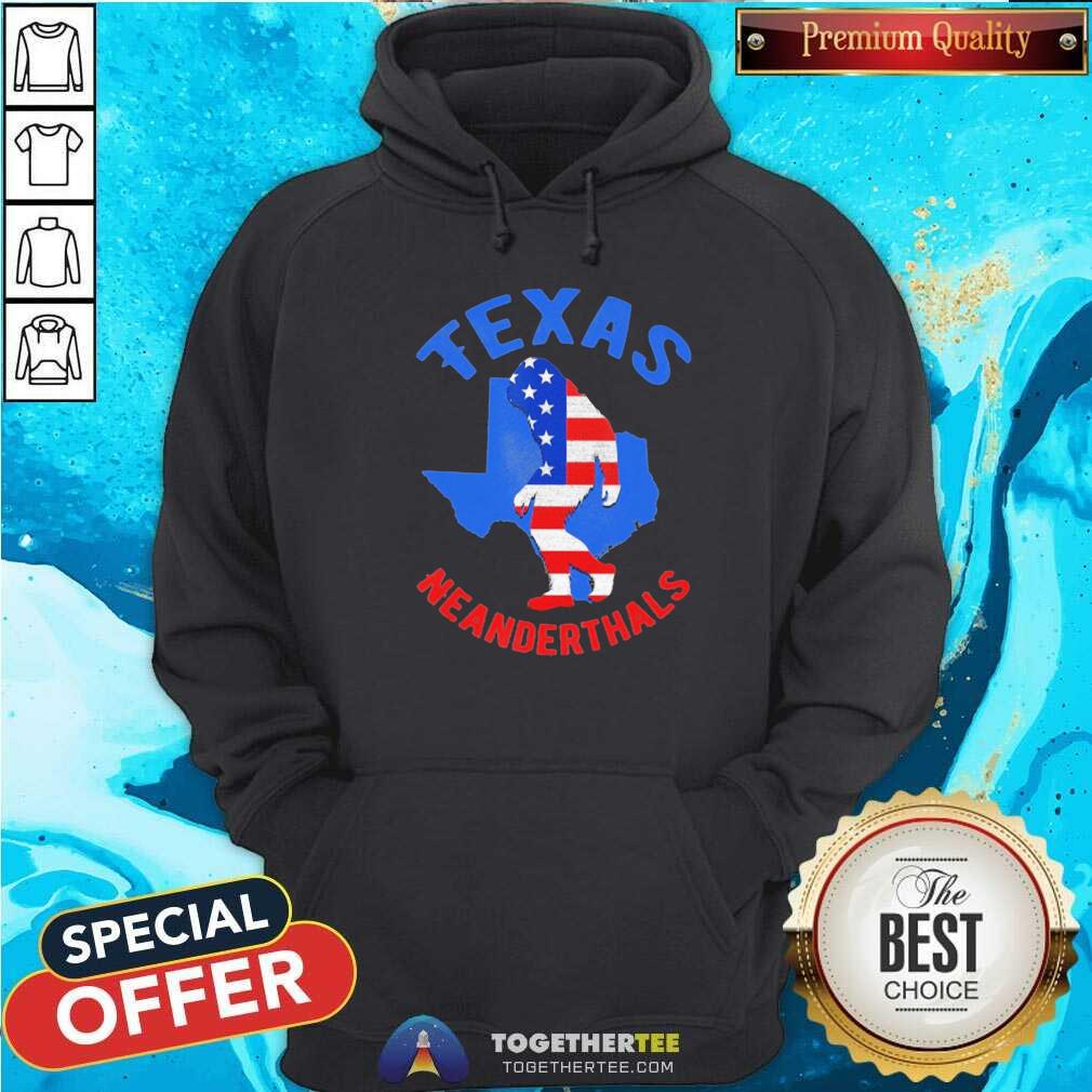 Original Bigfoot American Flag Texas Neanderthal Shirt - Image 5