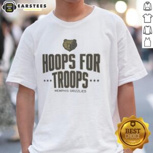 Awesome Hoops For Troops Memphis Grizzlies Basketball T-Shirt