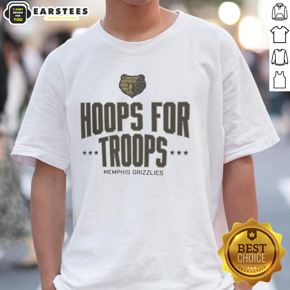 Awesome Hoops For Troops Memphis Grizzlies Basketball T-Shirt