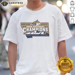 Hot Montana State Bobcats Football 2025 National Champions Ncaa Division I State Logo T-Shirt