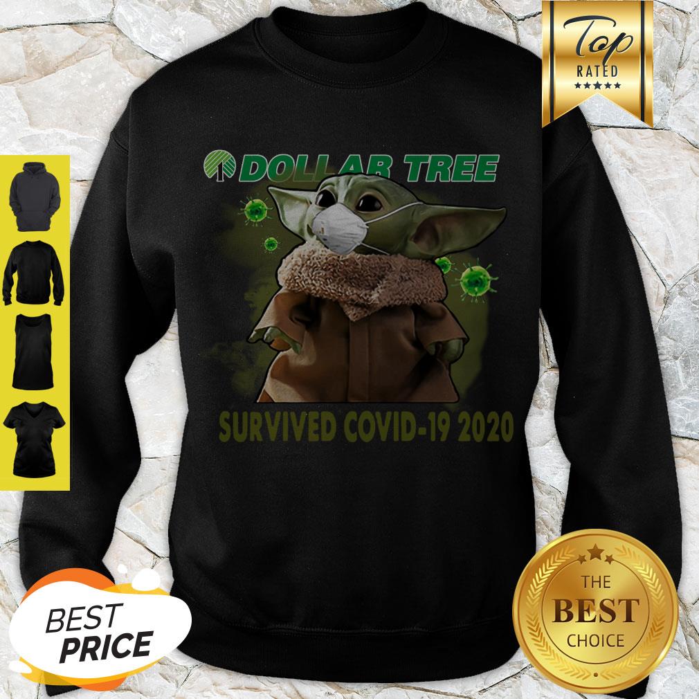 Awesome Baby Yoda Dollar Tree Survived Covid 19 2020 Shirt - Image 2