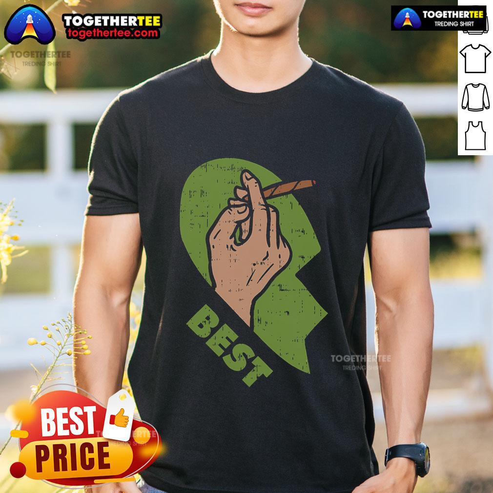 Top Best Buds Weed Heart Matching Couple T-Shirt