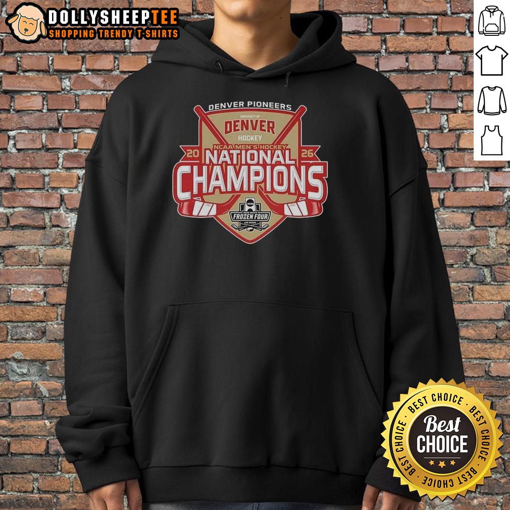 Hot Denver Pioneers 2026 NCAA Ice Hockey National Champions T-Shirt - Image 2