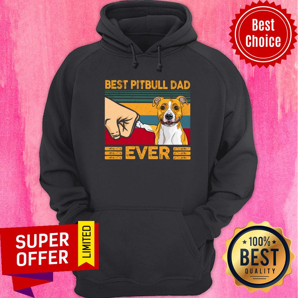 Best Pitbull Dad Ever Vintage Retro Shirt - Image 5