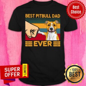 Best Pitbull Dad Ever Vintage Retro Shirt