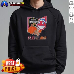 Alternative view of Awesome Cleveland Cavaliers Football Symbol Helmet Logo And Map T-Shirt