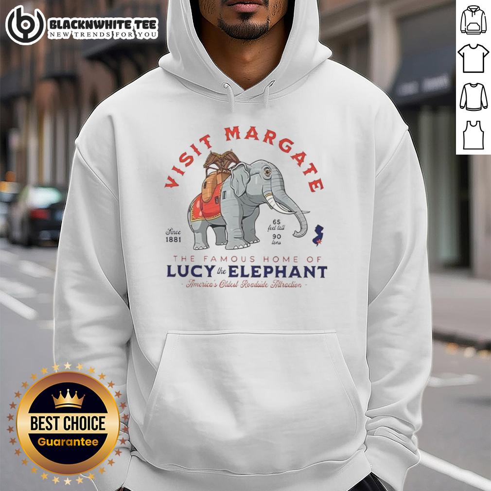 Top Visit Margate The Famous Home Of Lucy The Elephant America’s Oldest Roadside Attraction T-Shirt - Image 2