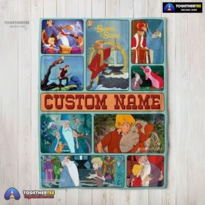 Official The Sword In The Stone Magical Journey Collage Blanket Fleece Customized Blanket