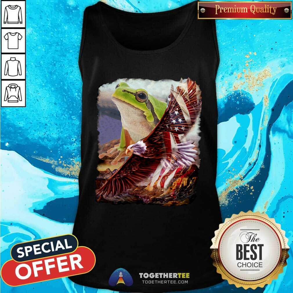 Frog And Eagle American Flag Shirt - Image 4