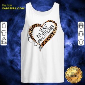 Alternative view of Heart Nurse Practitioner Medical Stethoscope Leopard Shirt