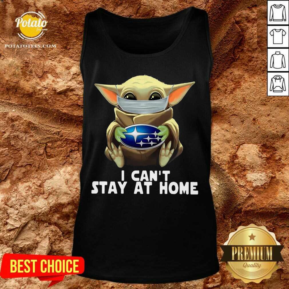 Pretty Star Wars Baby Yoda Mask Hug Subaru I Can’t Stay At Home Shirt - Image 3