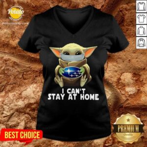 Alternative view of Pretty Star Wars Baby Yoda Mask Hug Subaru I Can’t Stay At Home Shirt