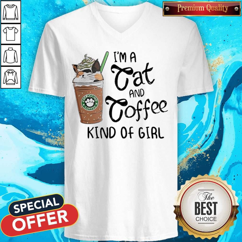 I’m A Cat And Coffee Kind Of Girl Shirt - Image 2