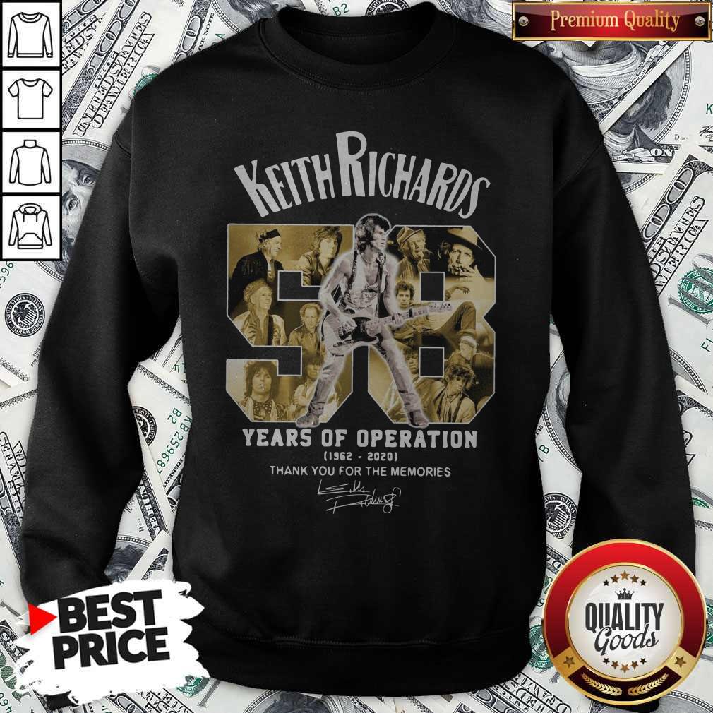 Keith Richards 58 Years Of Operation 1962 2020 Thank You For The Memories Signatures Shirt - Image 5