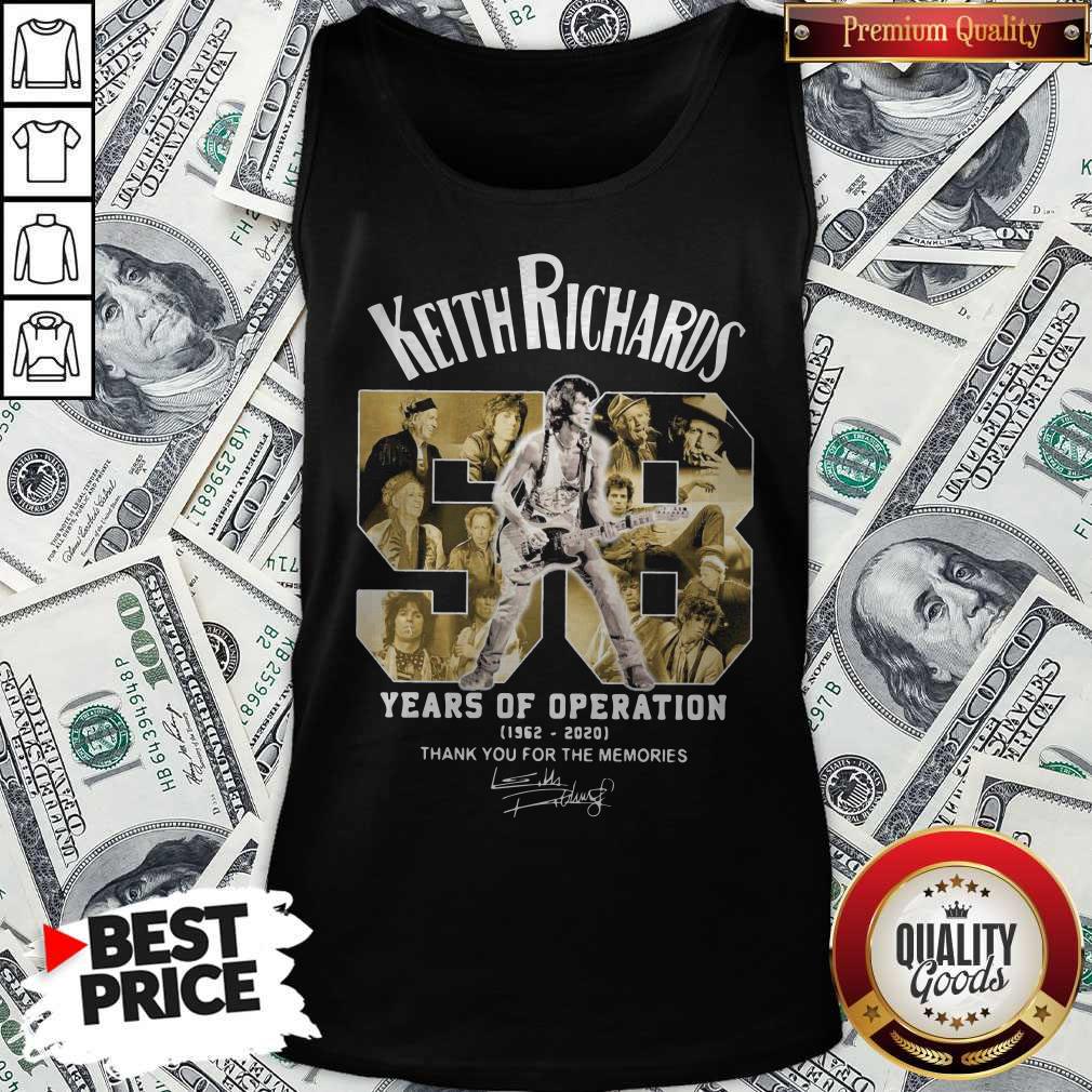 Keith Richards 58 Years Of Operation 1962 2020 Thank You For The Memories Signatures Shirt - Image 4
