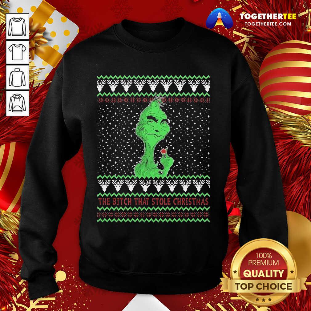 Perfect Grinch Covid The Bitch That Stole Ugly Christmas Shirt - Image 4