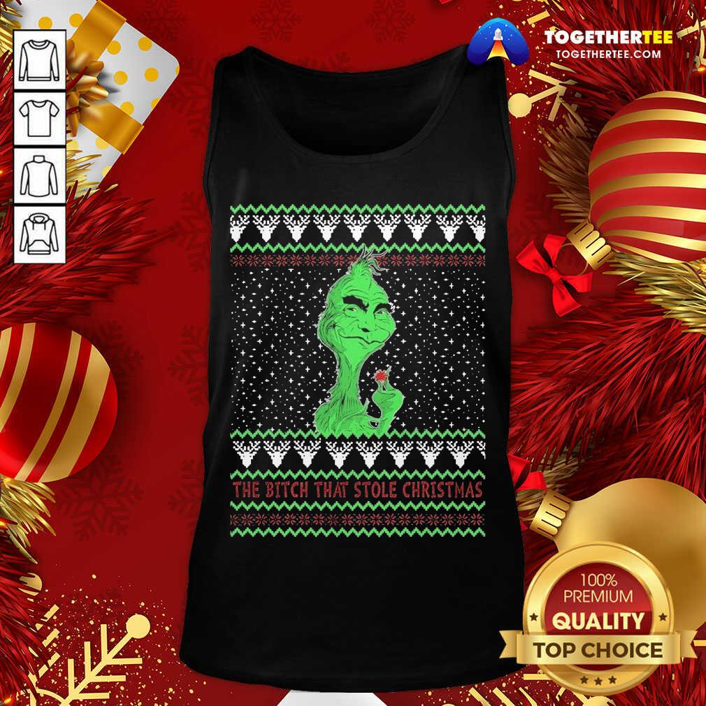 Perfect Grinch Covid The Bitch That Stole Ugly Christmas Shirt - Image 3