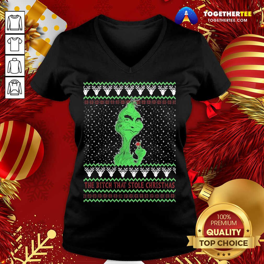 Perfect Grinch Covid The Bitch That Stole Ugly Christmas Shirt - Image 2