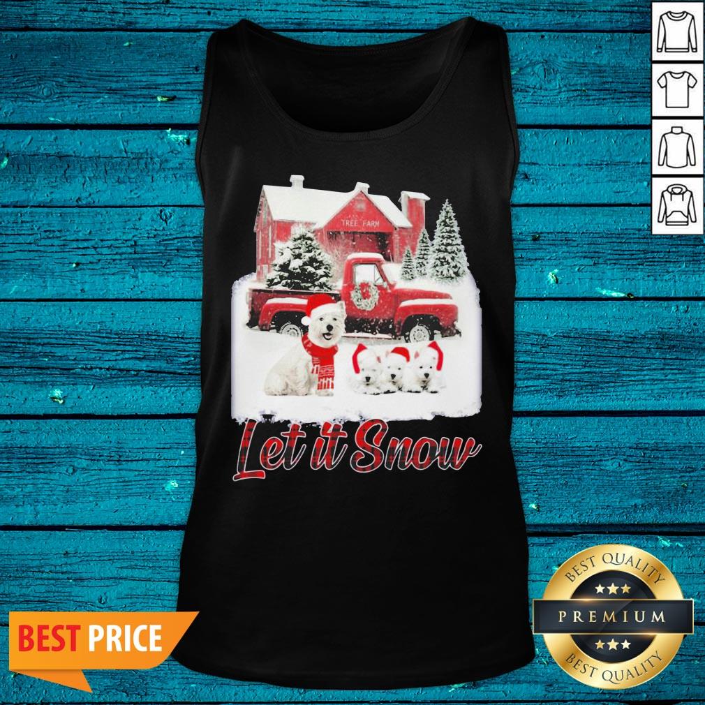 Luxury West Highland Let It Snow Christmas Shirt - Image 5