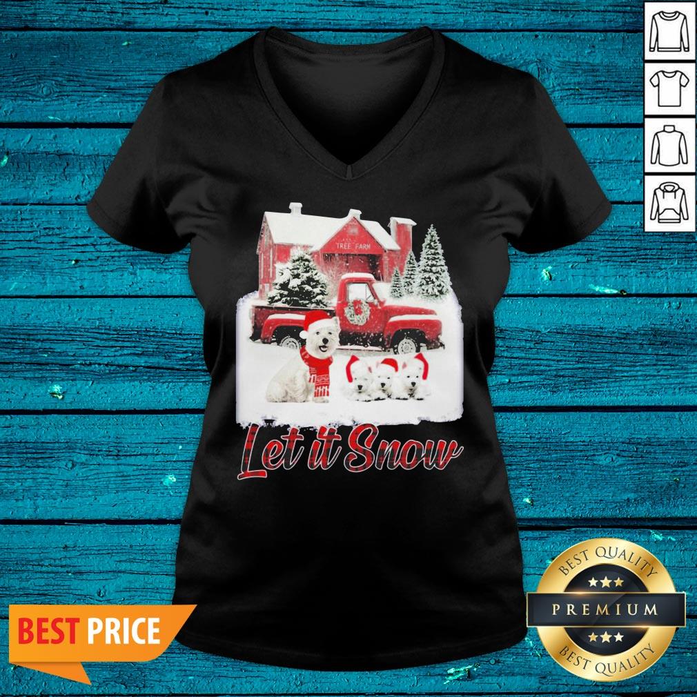 Luxury West Highland Let It Snow Christmas Shirt - Image 4