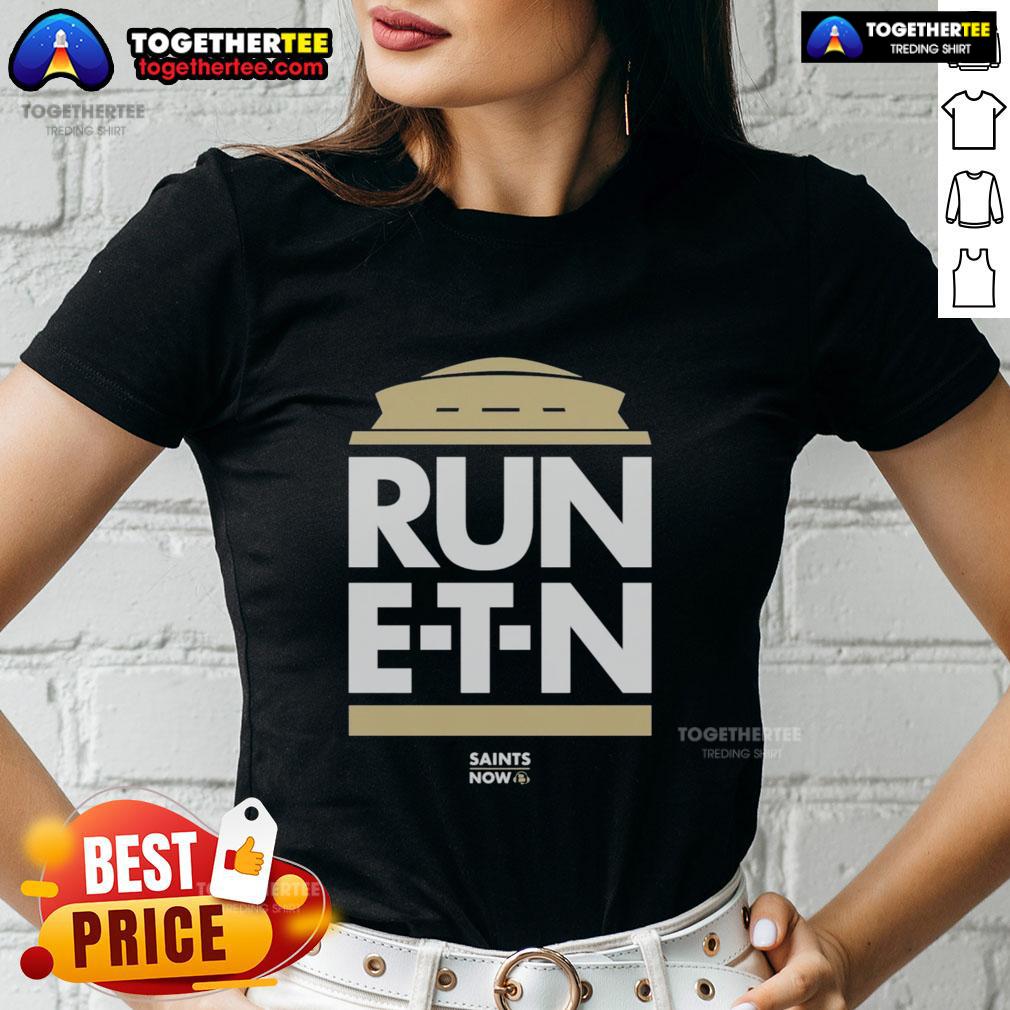 Nice New Orleans Saints Run ETN T-Shirt - Image 3