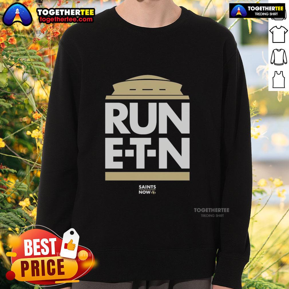 Nice New Orleans Saints Run ETN T-Shirt - Image 5