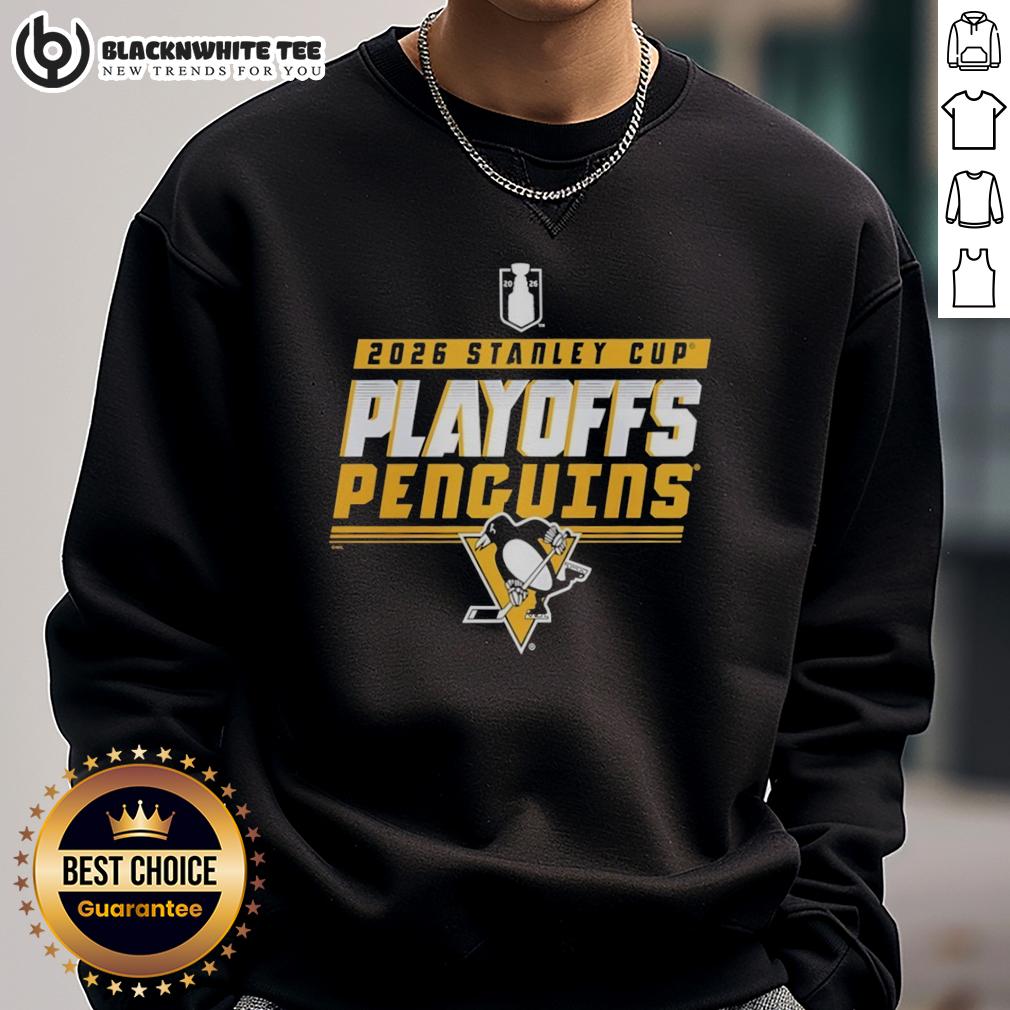 Top Pittsburgh Penguins Ice Hockey 2026 Stanley Cup Playoffs Logo T-Shirt - Image 5