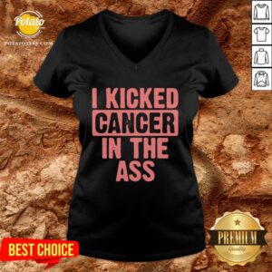 Alternative view of Great I Kicked Cancer In The Ass Breast Cancer Survivor Shirt