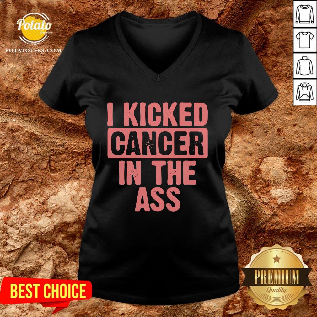 Great I Kicked Cancer In The Ass Breast Cancer Survivor Shirt - Image 2