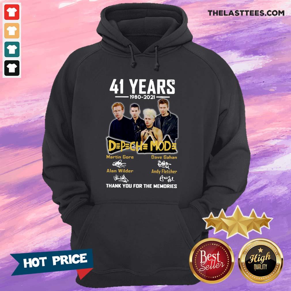 Nice 41 Years 1980 2021 DPCH MOD Thank You For The Memories Signatures Shirt - Image 3